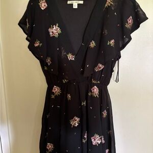 Elegant Black Floral Dress